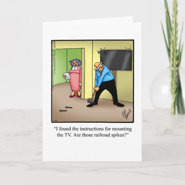 Carte de voeux pour l'anniversaire drôle pour lui  (Devant)