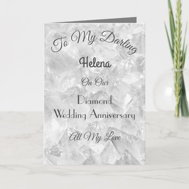 Carte de voeux pour l'anniversaire du diamant (Devant)