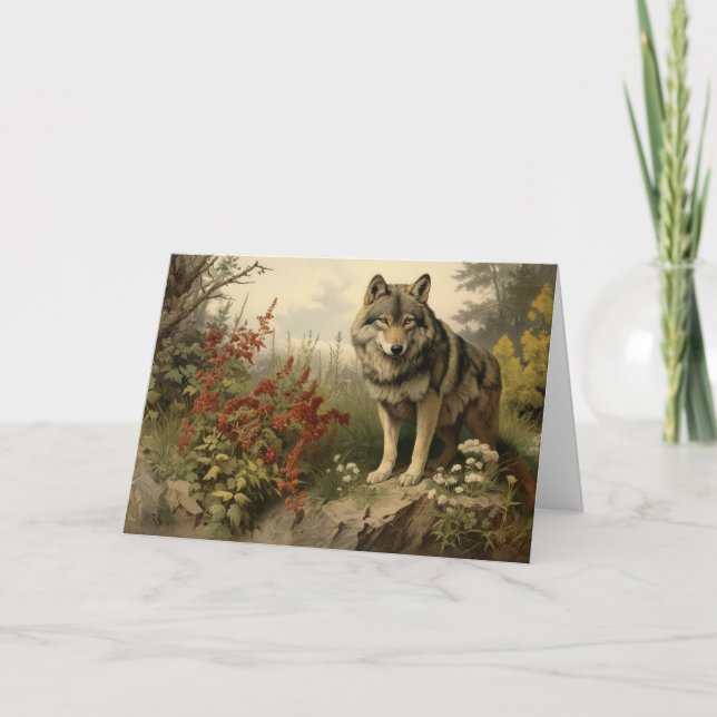 Carte de voeux pour l'anniversaire du loup (Devant)