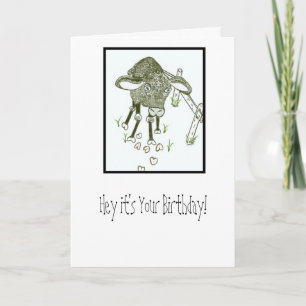 Carte de voeux pour l'anniversaire du mouton noir