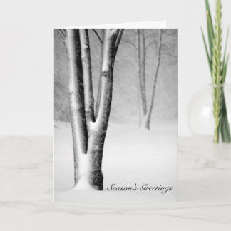 Carte de voeux pour l'arbre couvert de neige Blizz