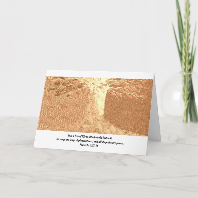 Carte de voeux pour l'arbre de vie (Devant)