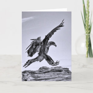 Carte de voeux pour l'atterrissage de l'aigle à tê
