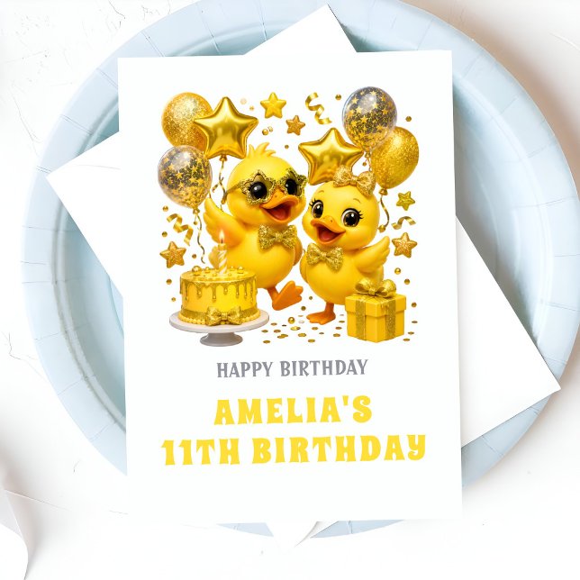 Carte de vœux pour le 11e anniversaire de Adorable (Créateur téléchargé)