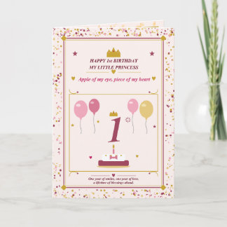 Carte de vœux pour le 1er anniversaire de Ma Petit