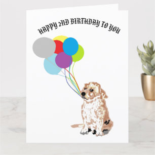 Carte de voeux pour le 2e anniversaire : Labrador