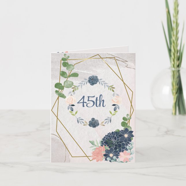 Carte de vœux pour le 45e anniversaire (Devant)