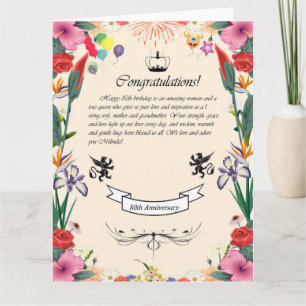 Carte de voeux pour le 80e anniversaire de Melinda