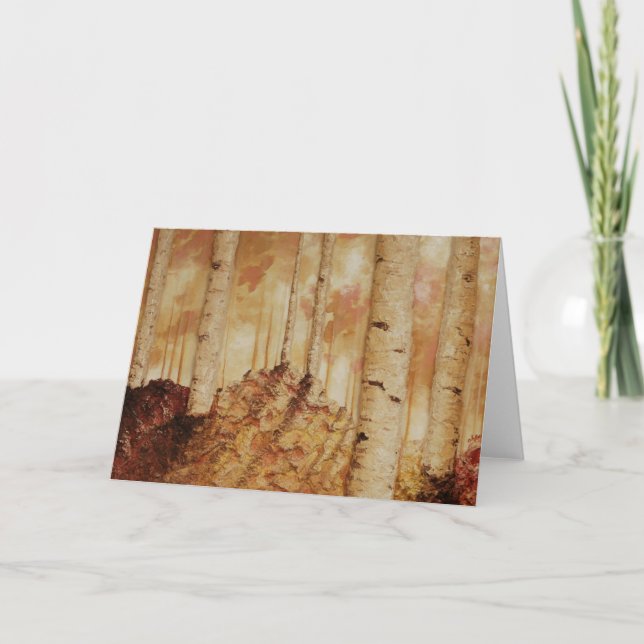 Carte de voeux pour le Birch d'automne par l'artis (Devant)