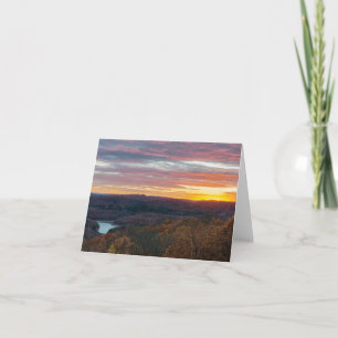 Carte de voeux pour le coucher de soleil d'automne