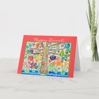 Carte de voeux pour le Diwali Tree of Life