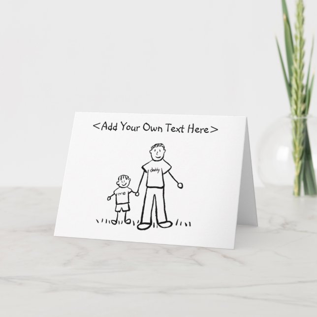 Carte de voeux pour le garçon de papa (Devant)