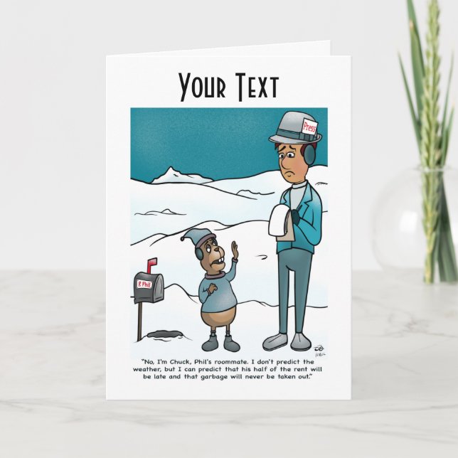 Carte de voeux pour le jour de la marmotte (Devant)