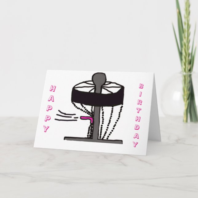 Carte de voeux pour le Joyeux Birthday Disk Golf (Devant)