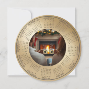 Carte de vœux pour le Nouvel An 2026 Calendrier