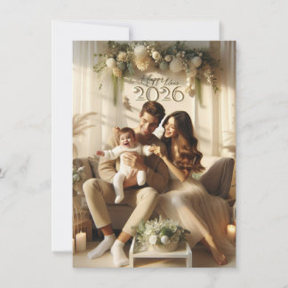 Carte de vœux pour le Nouvel An | Carte de famille