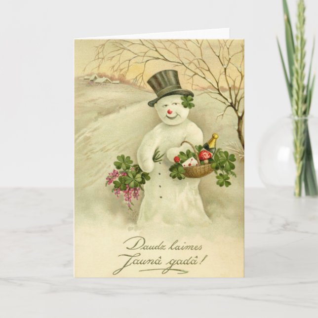 Carte de voeux pour le Nouvel An de l'homme de nei (Devant)