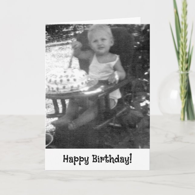 Carte de voeux pour le premier anniversaire (Devant)