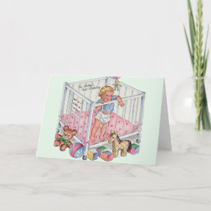 Carte de voeux pour le premier anniversaire du béb