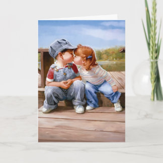Carte de voeux pour le premier baiser - horizontal
