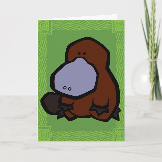 Carte de voeux pour le Puzzle de Platypus Wildlife (Devant)