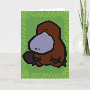 Carte de voeux pour le Puzzle de Platypus Wildlife