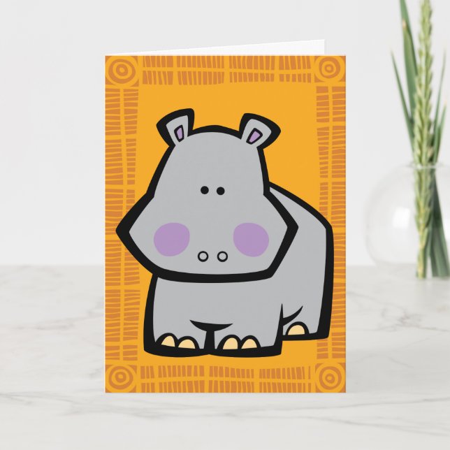 Carte de voeux pour le Puzzle d'Hippo Wildlife (Devant)