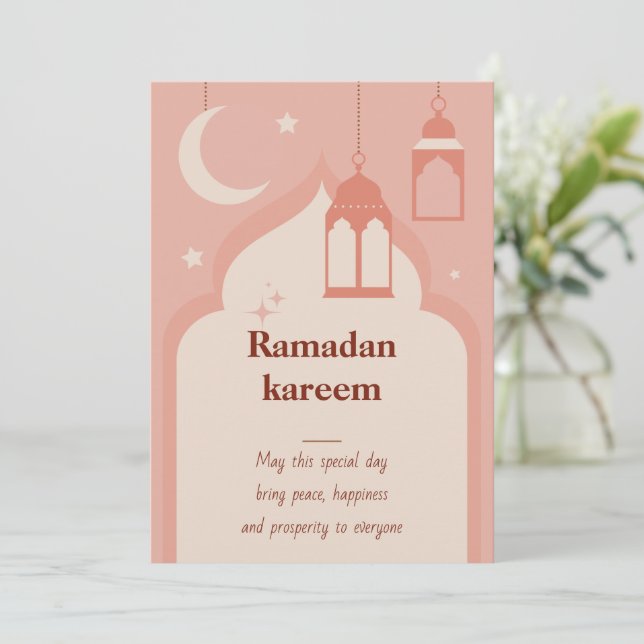 Carte de vœux pour le Ramadan Kareem (Debout devant)