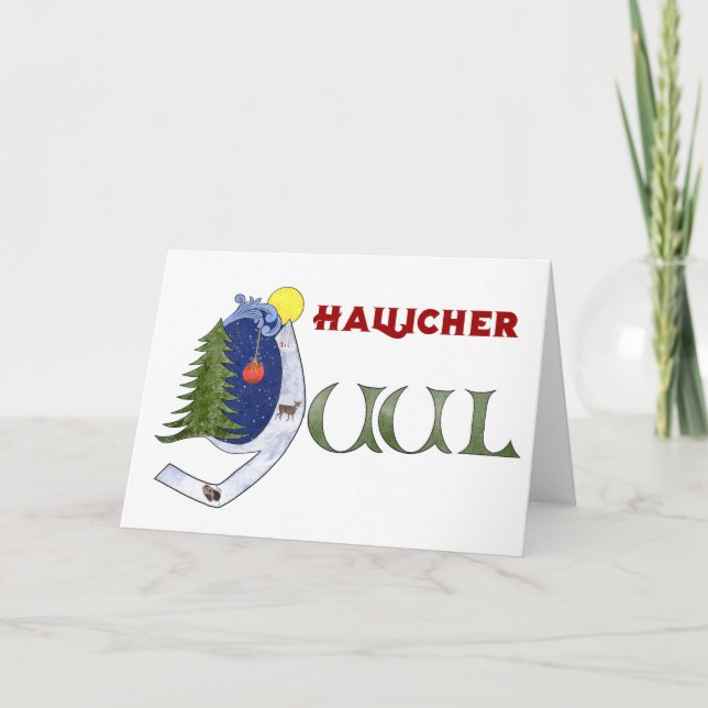 Carte de vœux pour le solstice d'hiver (Devant)