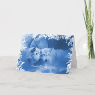 Carte de vœux pour le solstice d'hiver 2024 avec d