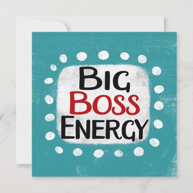 Carte de voeux pour l'énergie Big Boss (Devant)