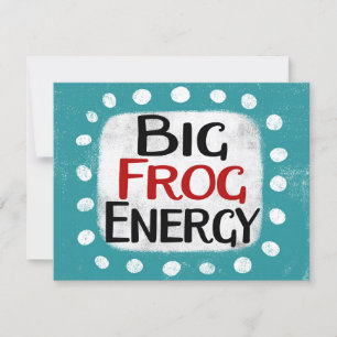 Carte de voeux pour l'énergie Big Frog