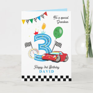 Carte de vœux pour les 3 ans de votre petit-fils e