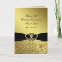 Carte de vœux pour les 50 ans de mariage
