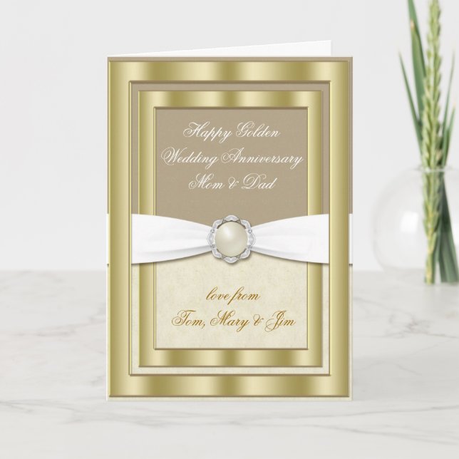 Carte de vœux pour les 50 ans de mariage (Devant)
