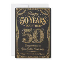 Carte de voeux pour les 50 ans de mariage