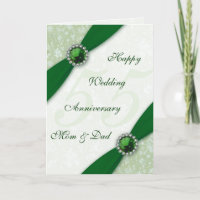 Carte de vœux pour les 55 ans de mariage Damask