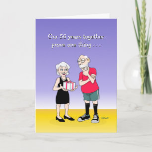 Carte de vœux pour les 56 ans de mariage