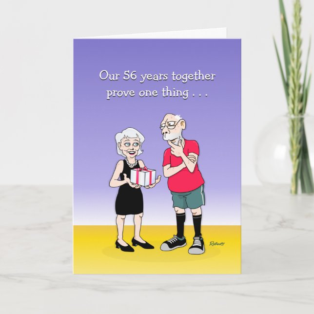 Carte de vœux pour les 56 ans de mariage (Devant)