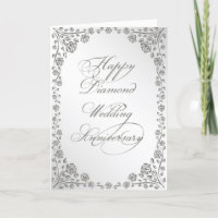 Carte de vœux pour les 60 ans de mariage