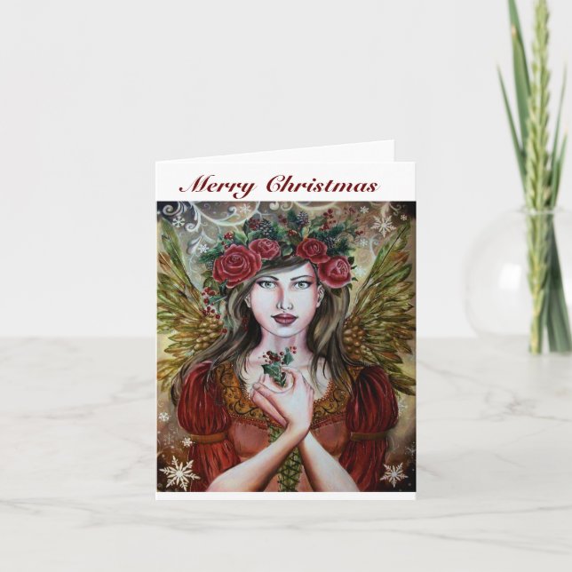 Carte de voeux pour les anges de Noël Yule (Devant)