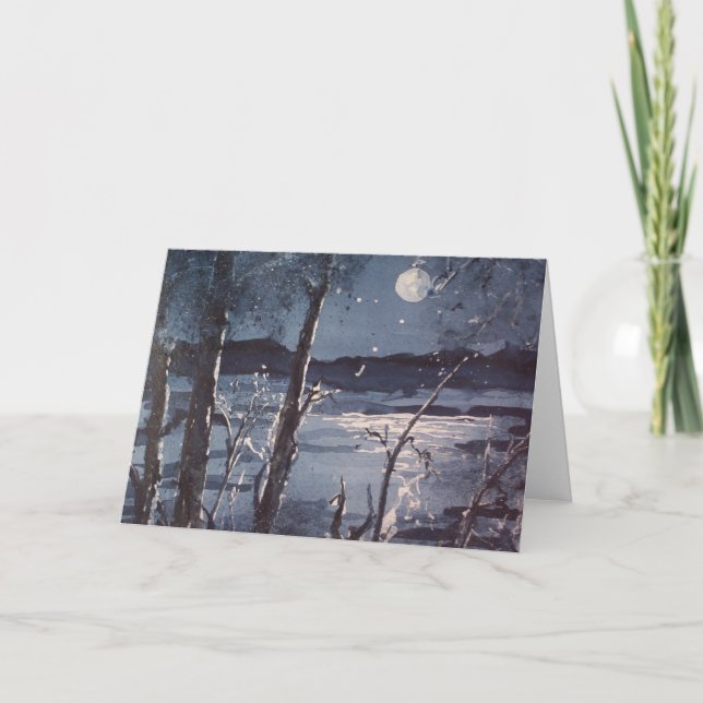 Carte de voeux pour les beaux-arts de Midnight Sea (Devant)