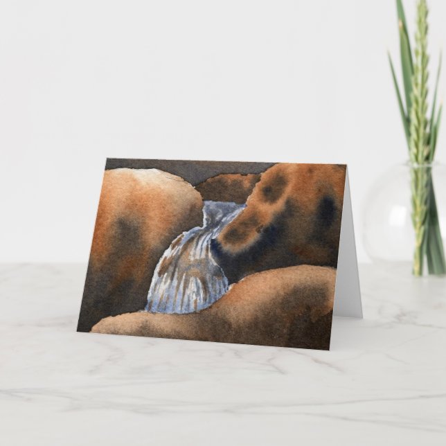 Carte de voeux pour les eaux de montagne (Devant)