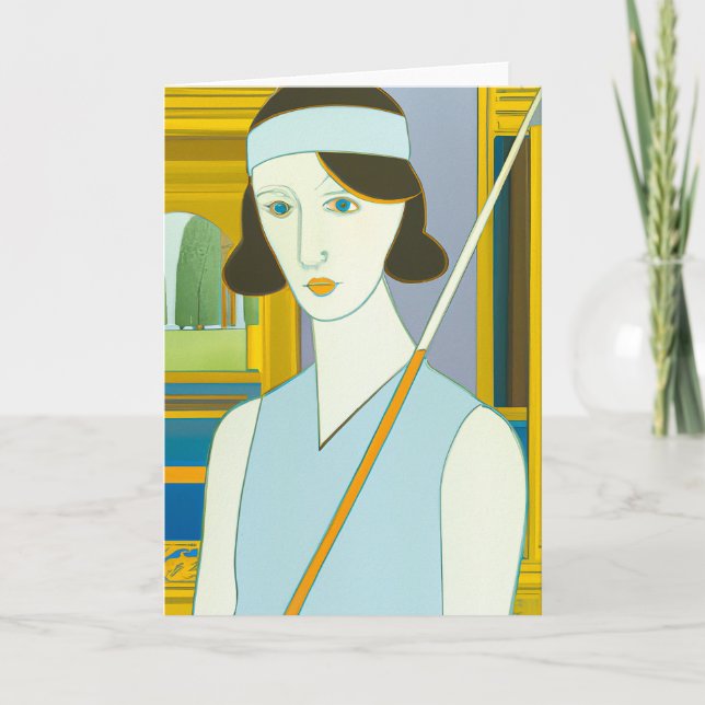 Carte de voeux pour les femmes golfeuses (Devant)