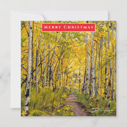 Carte de voeux pour les fêtes d'arbre d'Aspen ou l