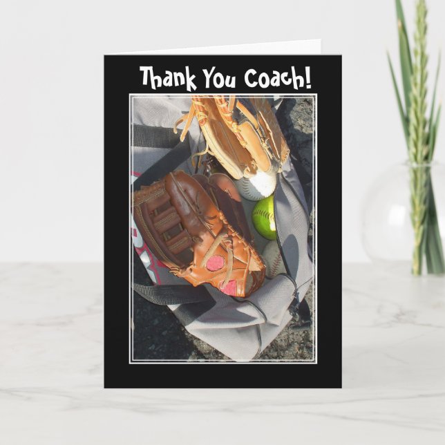 Carte de voeux pour les mitt de baseball Merci Coa (Devant)