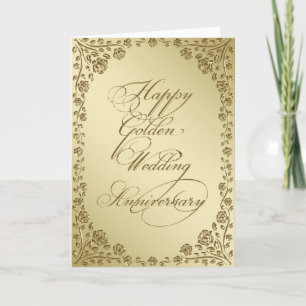 Carte de vœux pour les noces d'or
