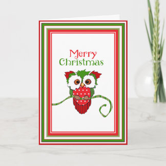 Carte de voeux pour les oiseaux de Noël