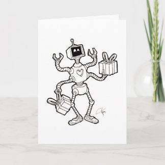 Carte de voeux pour les robots - bras de robots fo