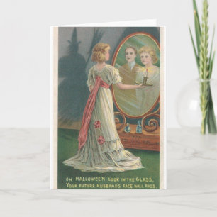 Carte de voeux pour l'Halloween vintage